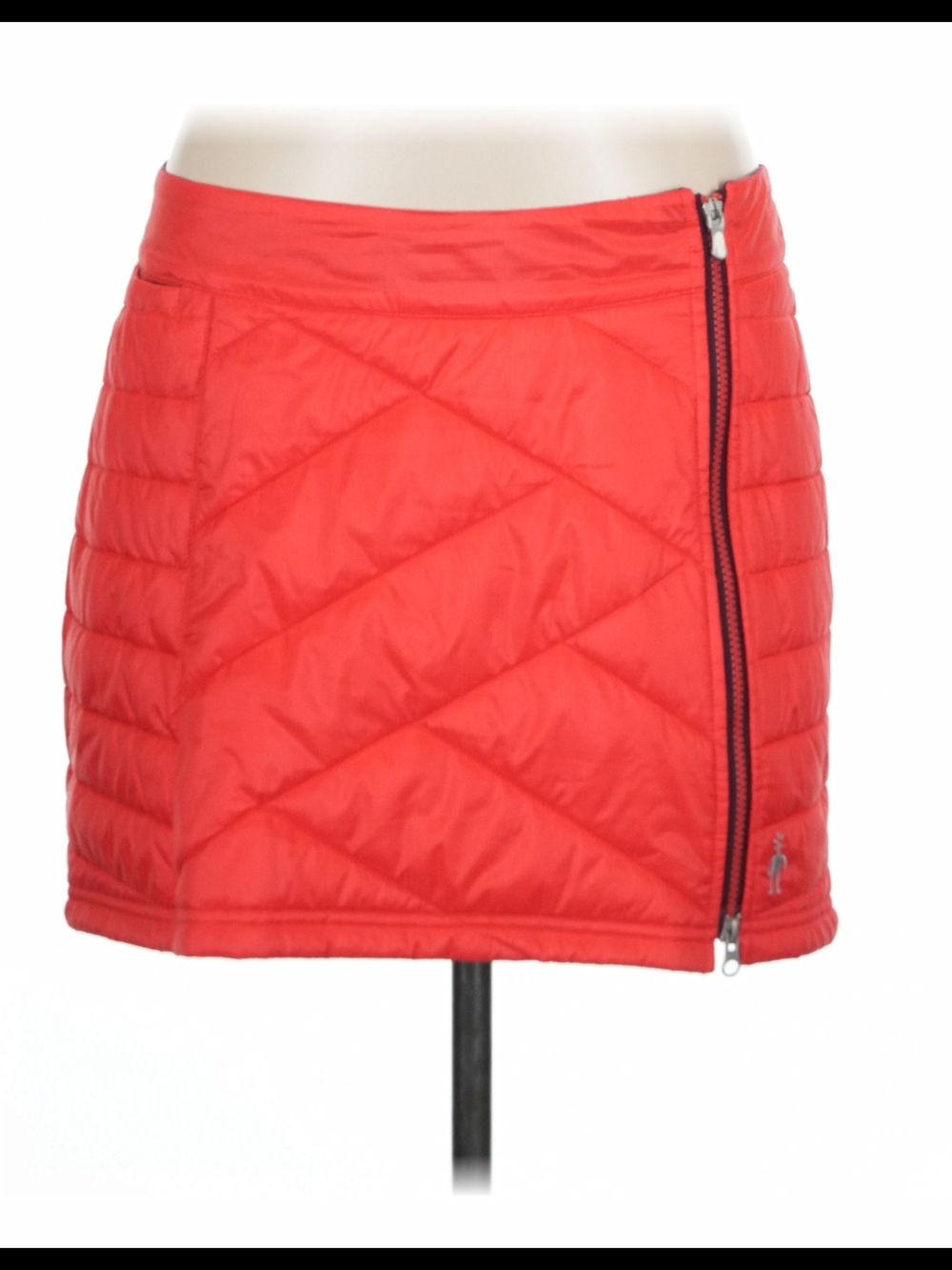 Smartwool Red Quilted Zip-Side Mini Skirt
